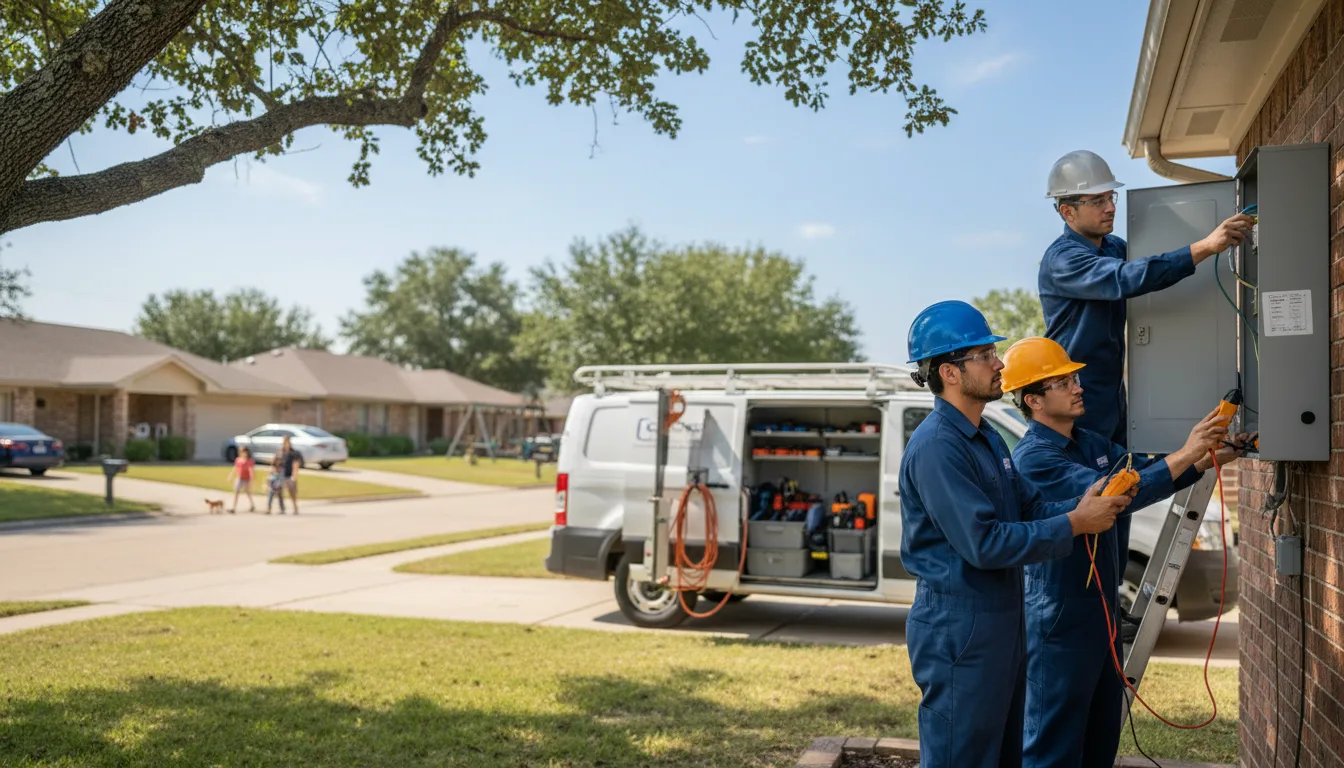Certified electrician providing emergency electrical services in Sherrill, IA
